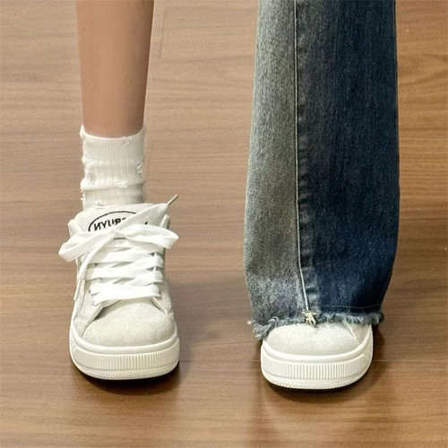 百搭厚底板鞋学生运动休闲鞋子