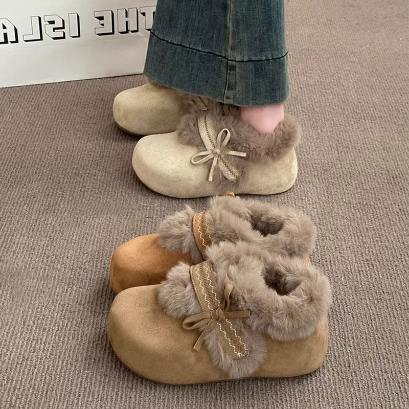 加绒保暖防滑厚底雪地靴女款2026新款冬季外穿复古勃肯毛毛棉鞋女,女鞋,棉鞋,淘宝优惠券,粉丝福利购,淘宝优惠卷