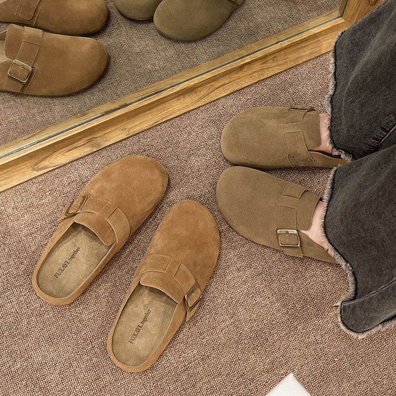 软底勃肯鞋女厚底拖鞋外穿2026春秋新款一脚蹬博肯包头半拖鞋女鞋,女鞋,勃肯鞋/软木鞋,淘宝优惠券,粉丝福利购,淘宝优惠卷