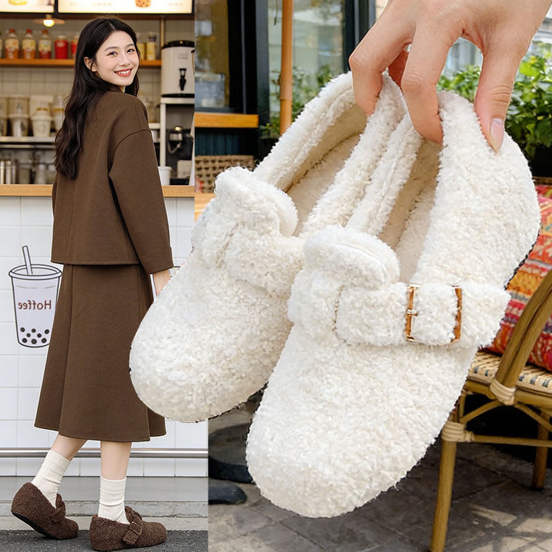 2026小个子内增高加绒勃肯鞋女外穿保暖毛毛鞋一脚蹬休闲豆豆棉鞋,女鞋,棉鞋,淘宝优惠券,粉丝福利购,淘宝优惠卷