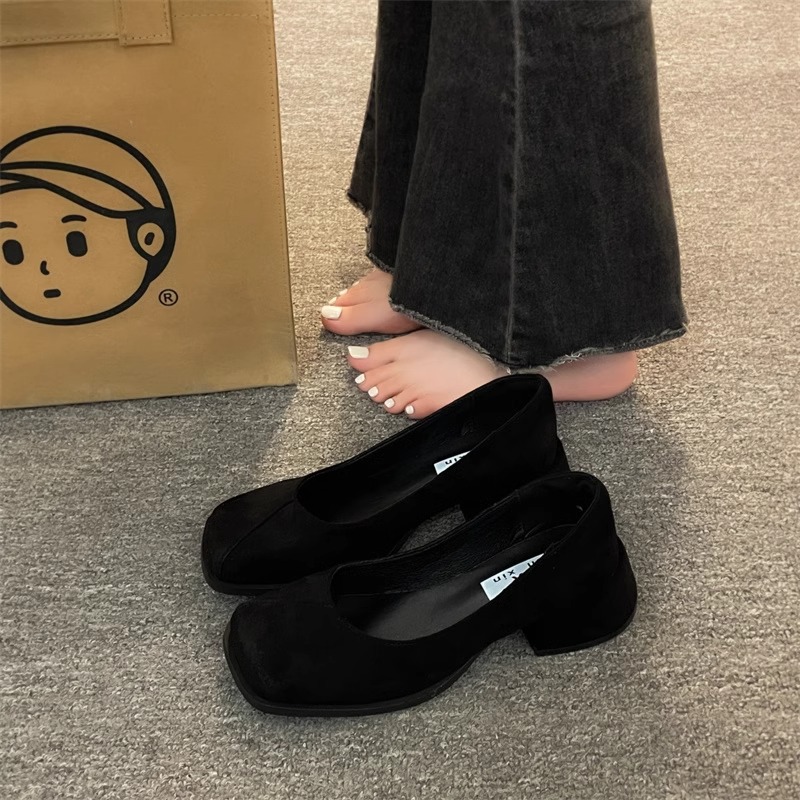 法式浅口玛丽珍女鞋温柔风晚晚鞋