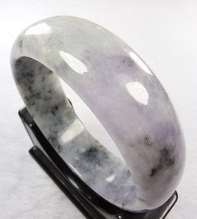 钱塘邮社   翡翠A货 冰糯种 紫罗兰手镯 送证  内径59.7mm