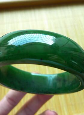 钱塘邮社    和田玉 碧玉 手镯 送证 内径61mm