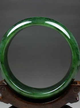 钱塘邮社    和田玉 碧玉 手镯 送证 内径60mm