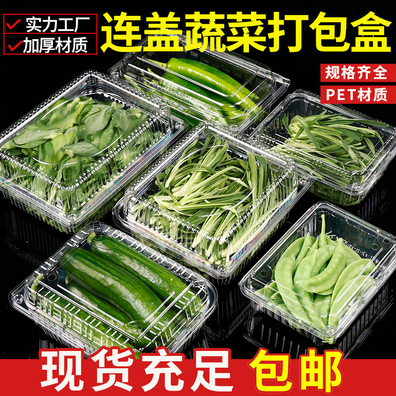 有机港菜一次性包装盒子高端叶菜花菜加厚塑料打包盒水果蔬菜托盒