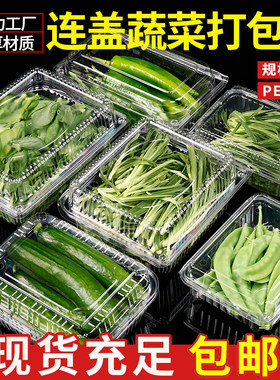 有机港菜一次性包装盒子高端叶菜花菜加厚塑料打包盒水果蔬菜托盒