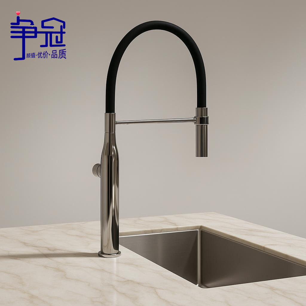 争冠卫浴万向旋转可抽拉厨房龙头冷热水龙头全铜可伸缩洗菜盆水槽,家装主材,厨房龙头,淘宝优惠券,粉丝福利购,淘宝优惠卷