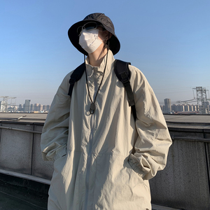 飞行员夹克男短款cleanfit外套春秋季潮牌美式高街vibe黑色棒球服图片