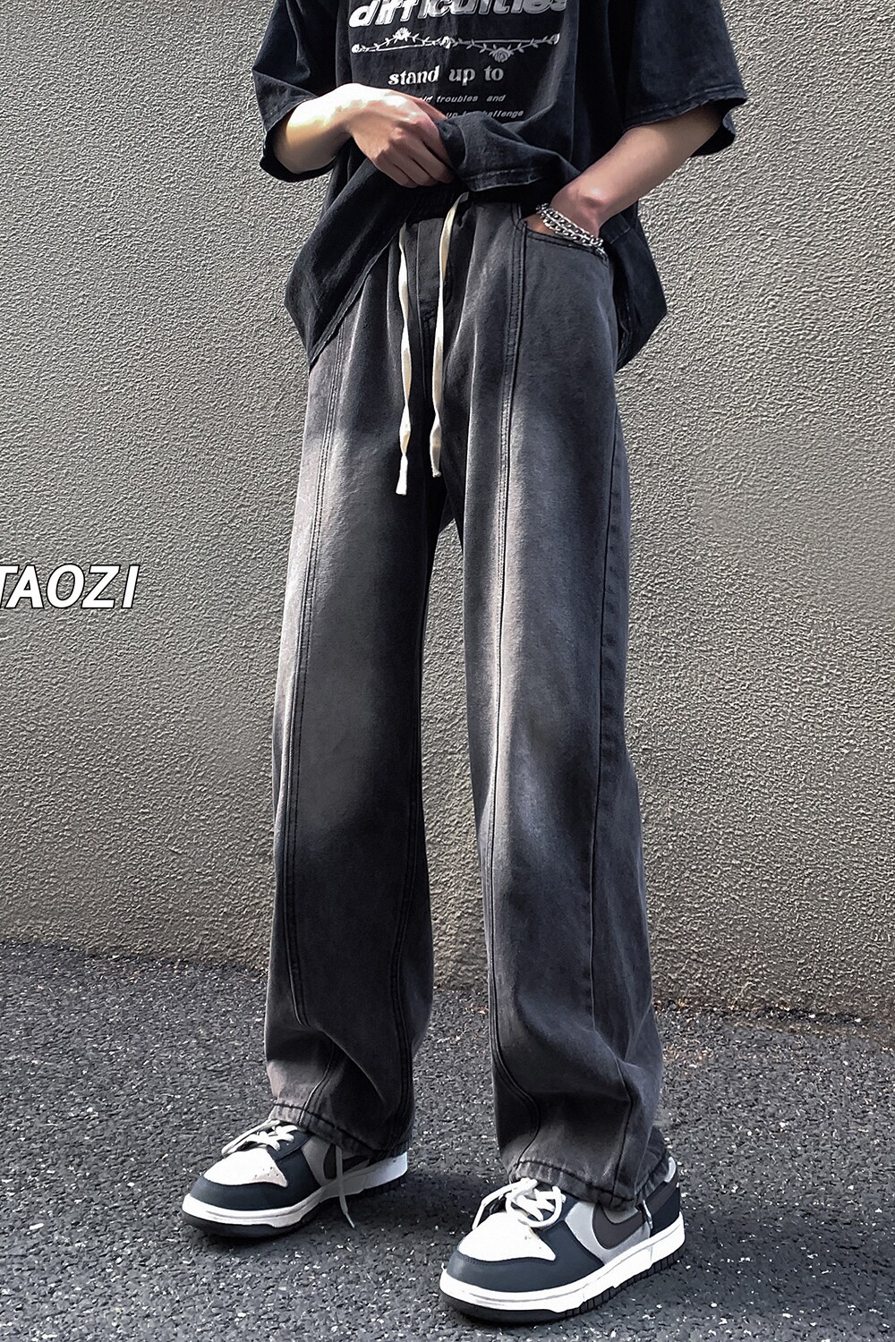 牛仔裤子A336-K030-P58-限价68(75.8%棉14.9%粘纤9.3%聚酯纤维),男装牛仔裤,电商A336