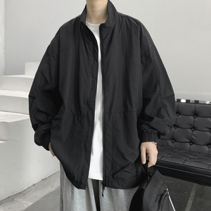 飞行员夹克男短款cleanfit外套春秋季潮牌美式高街vibe黑色棒球服图片