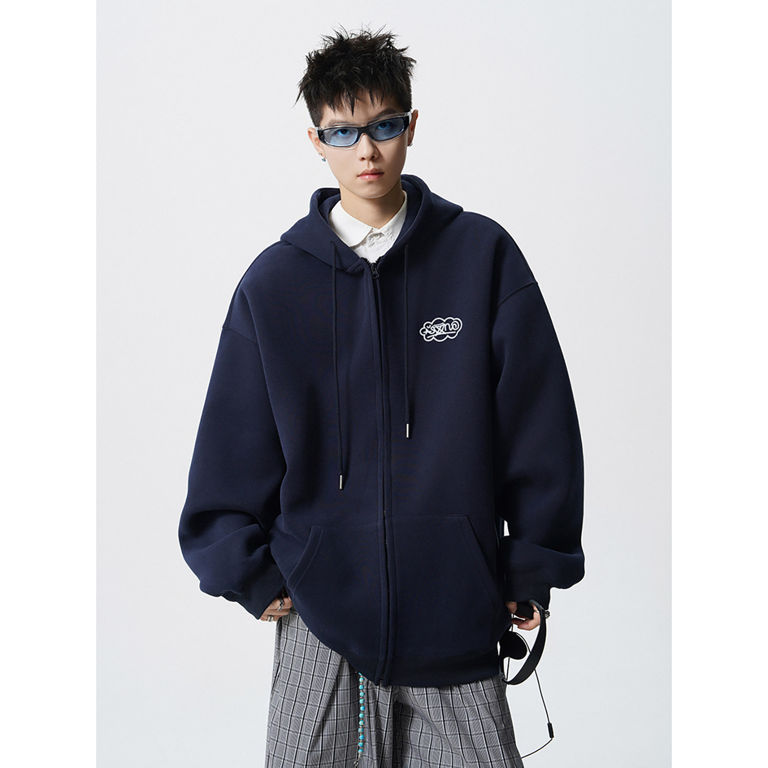 2025开衫卫衣420克华棉A336-RIWY033-特P55（60%棉40%聚酯纤维）,男装卫衣,电商A336