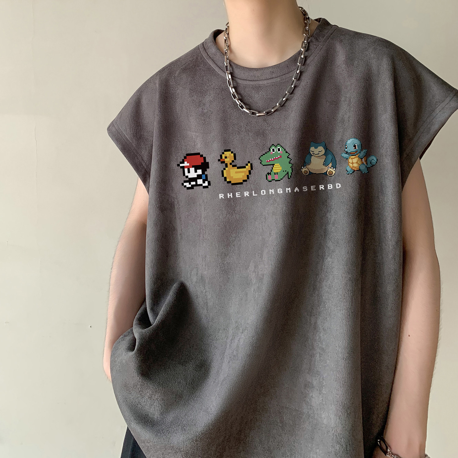 重磅麂皮绒印花背心A336-THJPBX38-P28-限价38（95聚酯纤维5氨纶图片