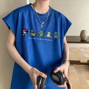 重磅麂皮绒印花背心A336-THJPBX38-P28-限价38（95聚酯纤维5氨纶图片