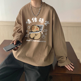 情绪稳定印花纯棉短袖t恤男夏季宽松重磅设计感衣服潮牌圆领半袖，男装T恤，电商A336