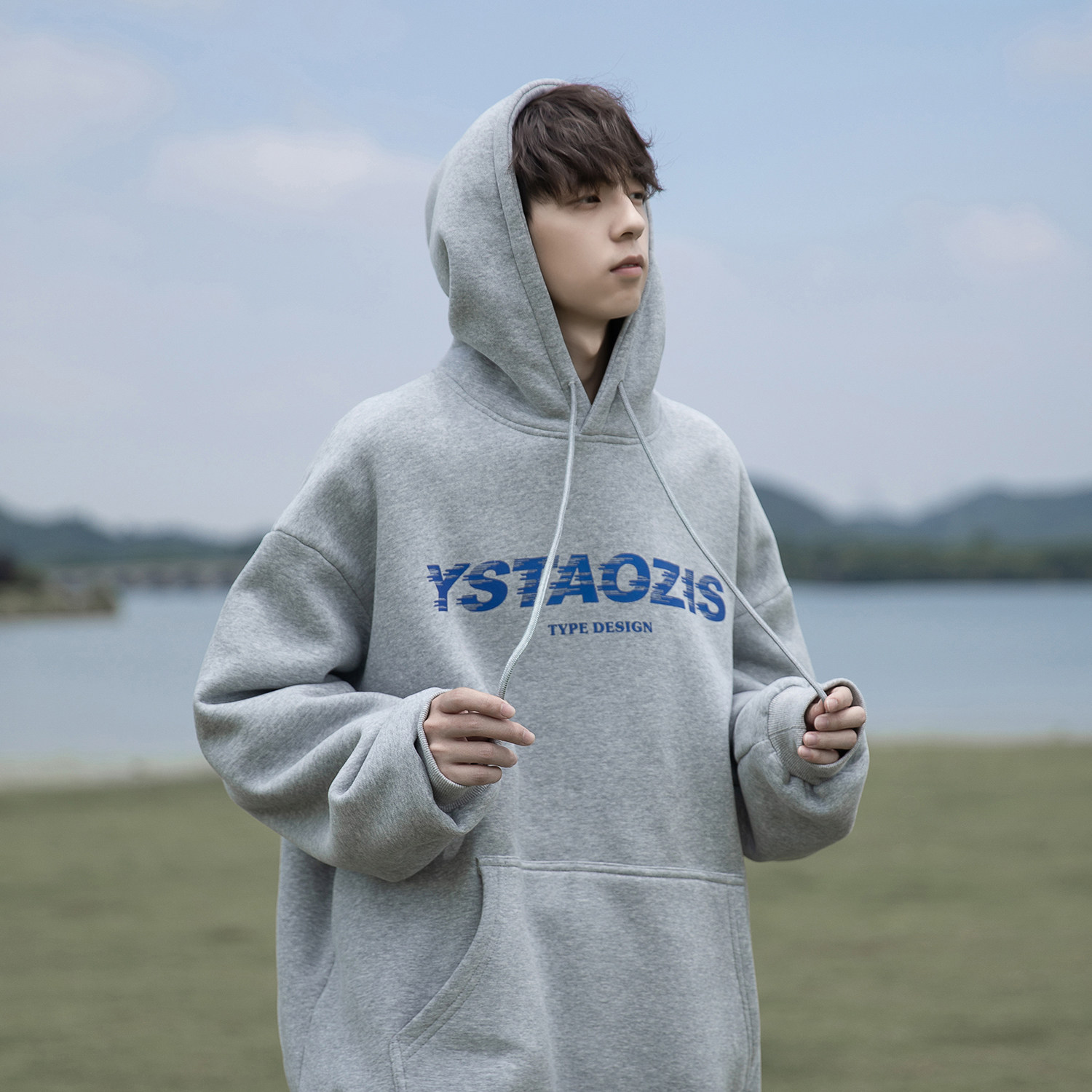 2025新款印花连帽卫衣A336-WY106-P65-限价79（62棉38聚酯纤维）,男装卫衣,电商A336