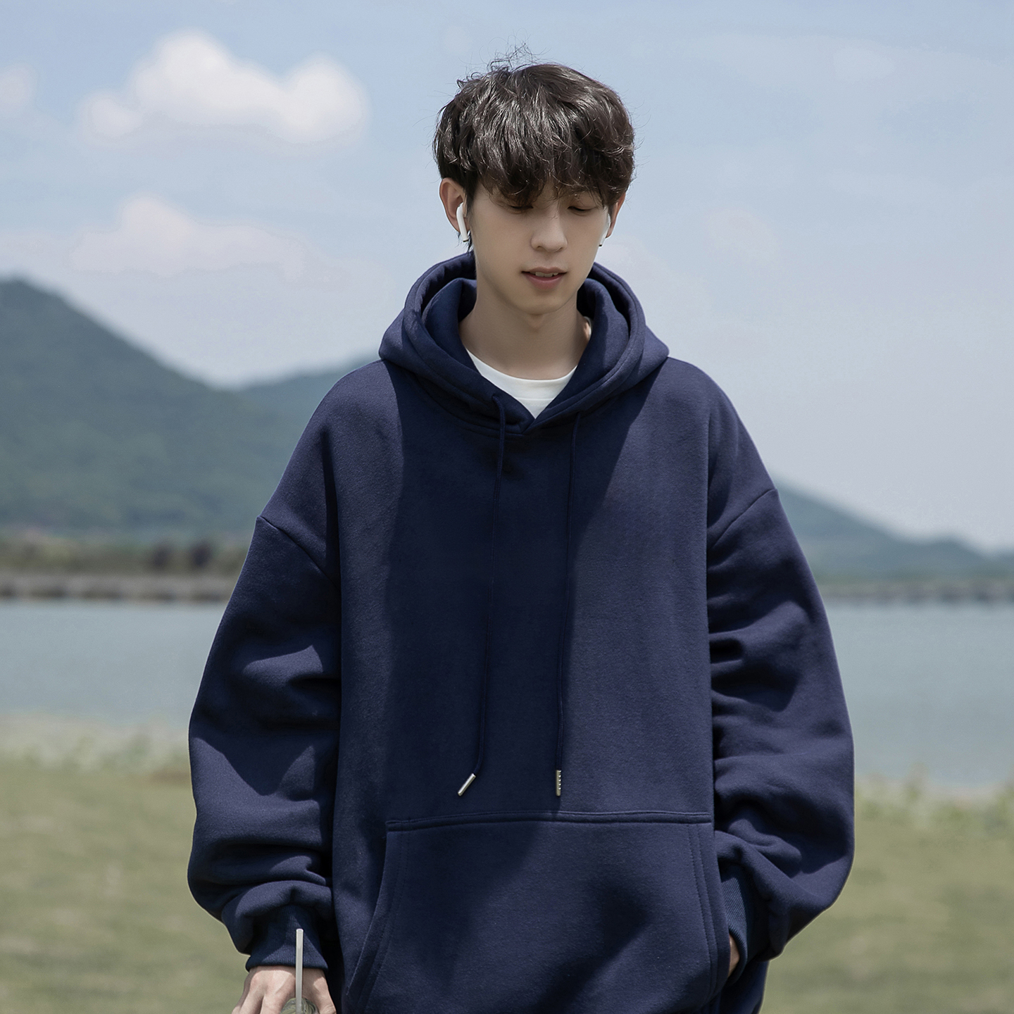 2025秋冬新款连帽卫衣A336-WY055-P45-限价68（63棉37聚酯纤维），男装卫衣，电商A336