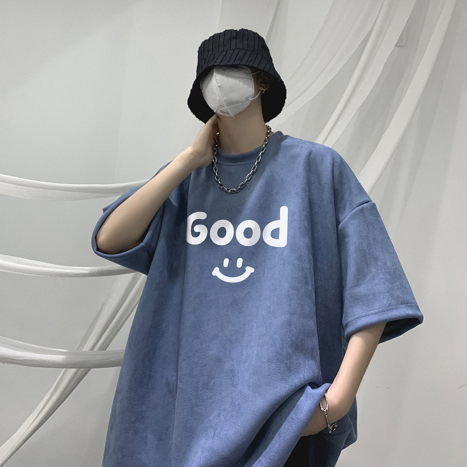重磅麂皮绒短袖T恤A336-THJPDX31-P38-限价48（95聚酯纤维5氨纶）,男装T恤,电商A336