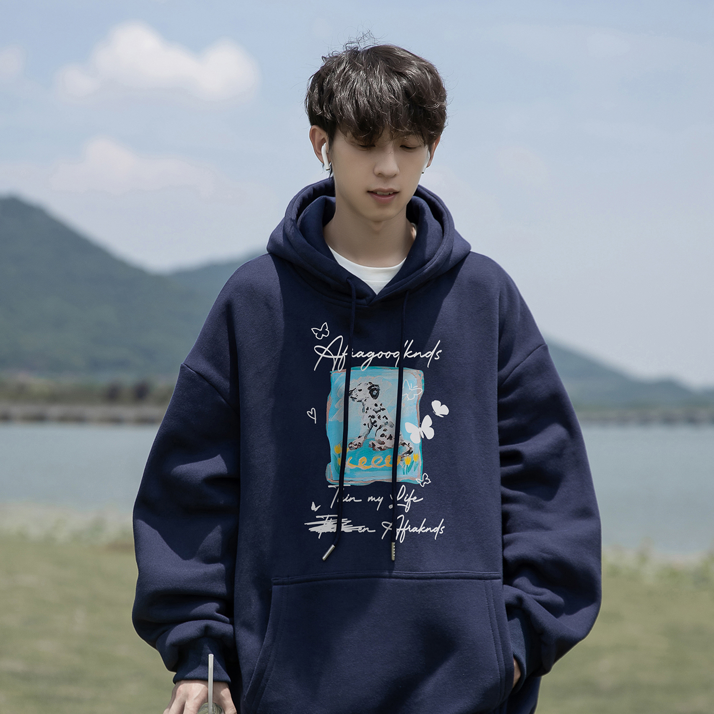 2025连帽卫衣A336-THLM0613-P58-限价78 加绒THLM0613JR-P68-限88，男装卫衣，电商A336