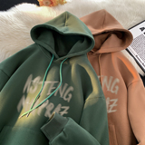 wassuphappy字母连帽卫衣男款秋冬季潮流美式高街上衣服休闲外套，男装卫衣，电商A336