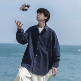 222秋冬新款纯色长袖衬衫A336-AZ1092-P55-限价68(100聚脂钎维)，男装衬衫，电商A336