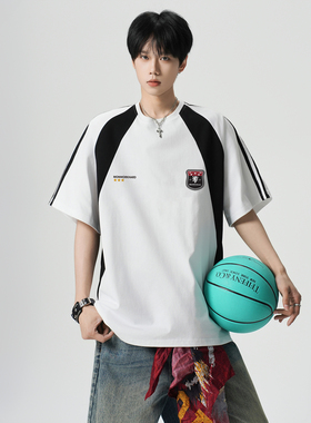 2025夏季新款拼色短袖T恤A336-THPSDX2900-P48-限价68（纯棉）