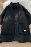 夏季新款大口袋短袖衬衫A336-DX80-P55-限价78（100聚酯纤维），男装衬衫，电商A336