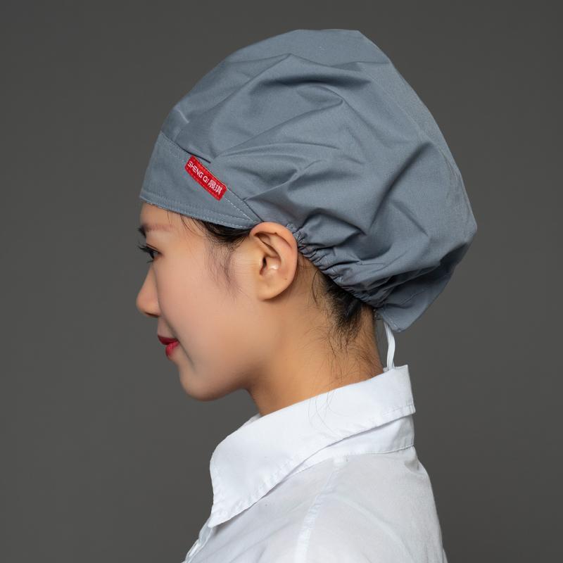女式厨房帽子防油烟女款做饭炒菜防掉发厨师帽车间防尘餐饮工作帽