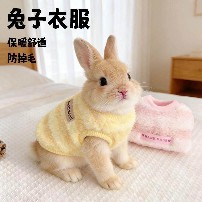 宠物兔子衣服专用冬天柔软保暖侏儒可爱幼兔垂耳冬装背心宠物用品
