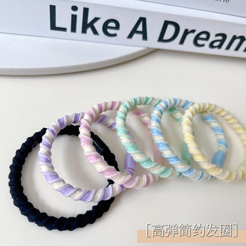 冰淇淋头绳女清新甜美发圈扎马尾发绳糖果色高弹橡皮筋可diy皮套
