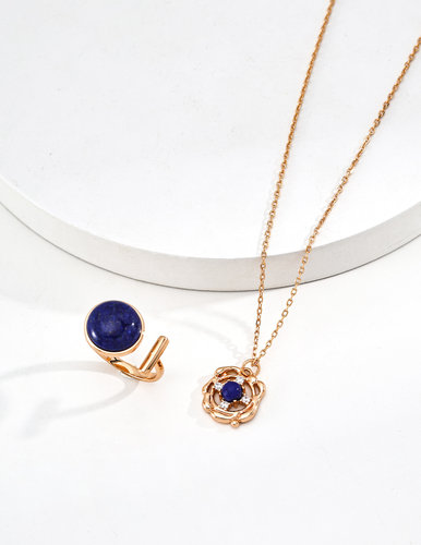 山茶花招财转运金水运项链女青金石虎眼石轻奢高级感百搭锁骨链