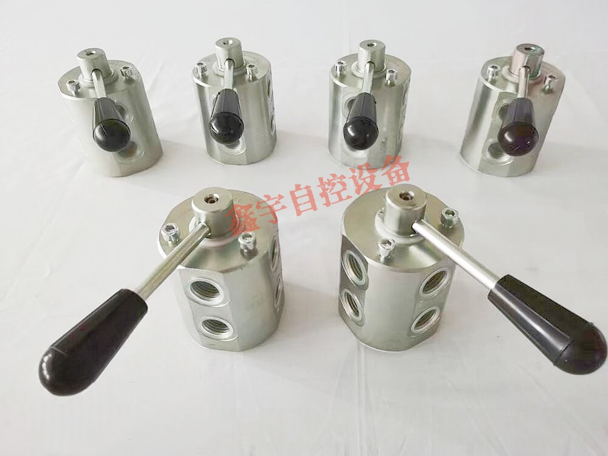 六通手转阀 二进四出切换阀DF6VIE3/8DF6VIE-G1/2 二位六通换向阀