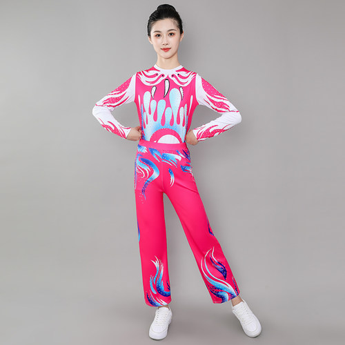 新款健美操竞技比赛服装男女健身操服啦啦操团体服儿童舞蹈表演服