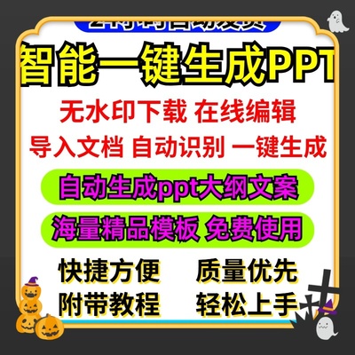 自动生成PPT内容图片一键智能生成word转ppt文档文案模板制作工具