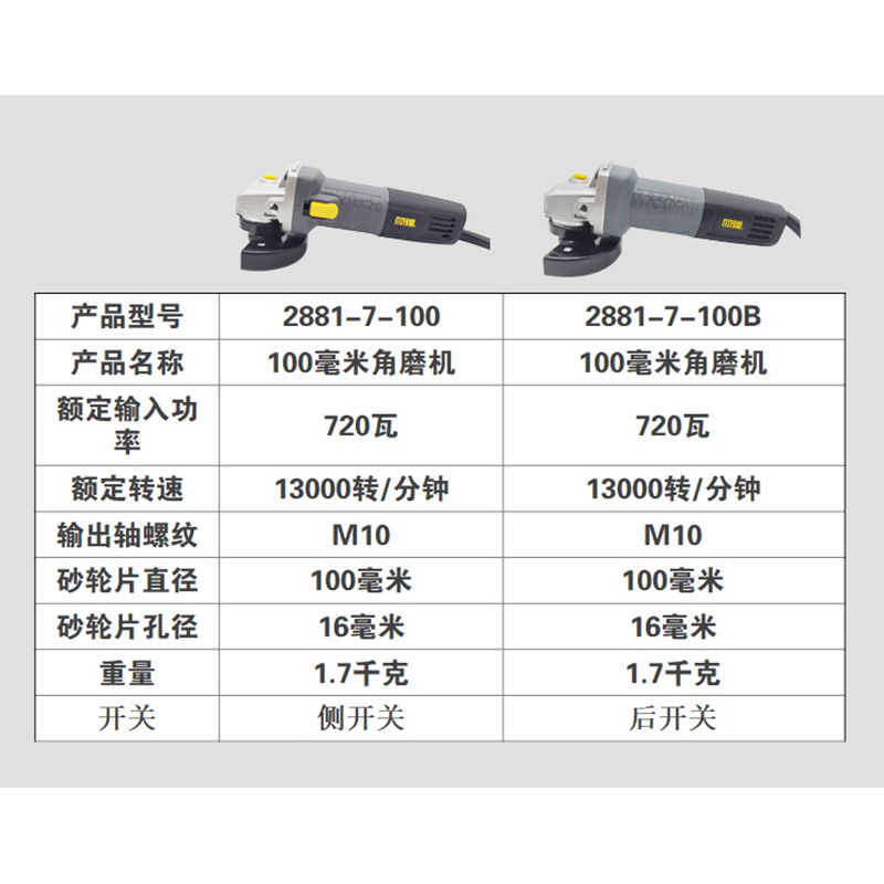 小强角磨机2881多功能角向磨光机切割抛光打磨开槽机电动工具2826