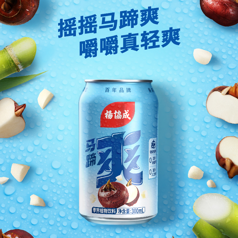 杨协成饮料马蹄爽300ml*6罐装果汁果肉果粒水果饮料荸荠多口味