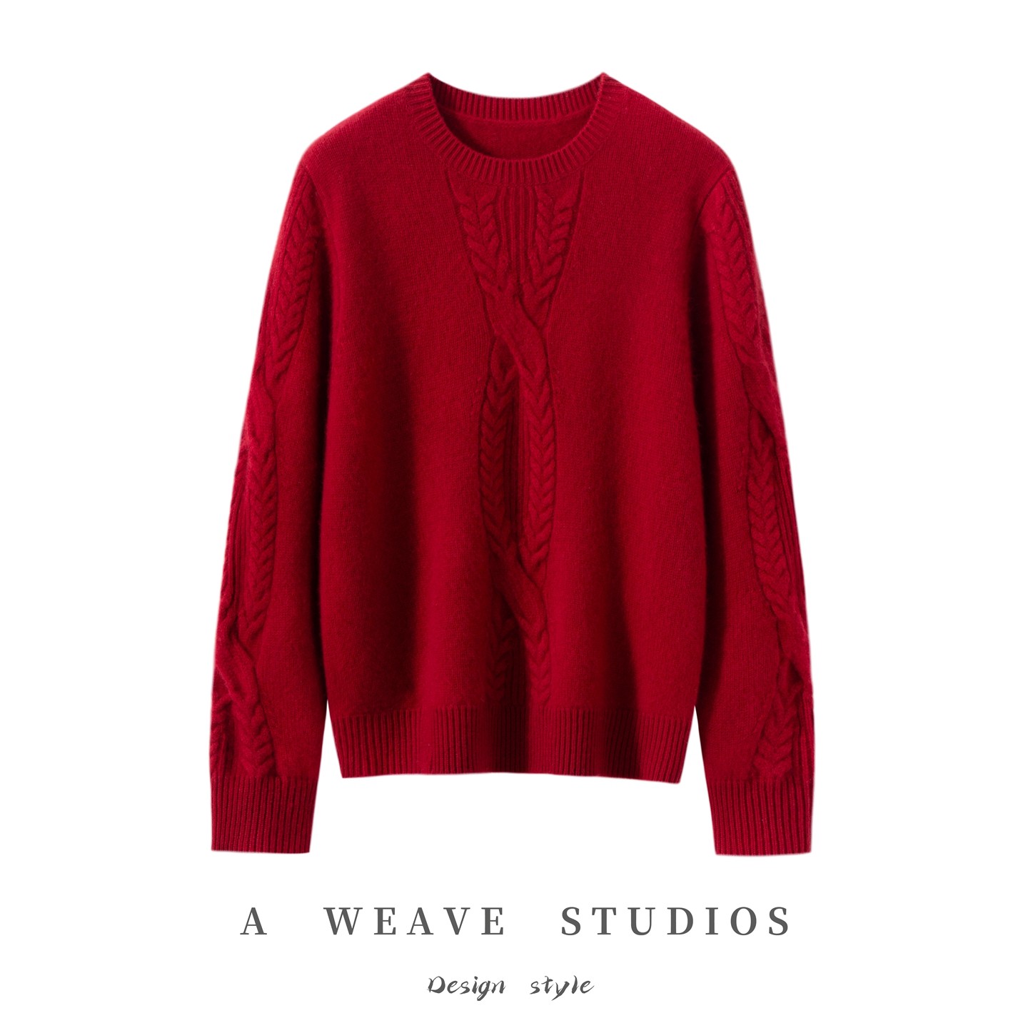 100%山羊绒衫女圆领绞花套头毛衣宽松加厚针织衫2026新款打底上衣,女装/女士精品,羊绒衫,淘宝优惠券,粉丝福利购,淘宝优惠卷