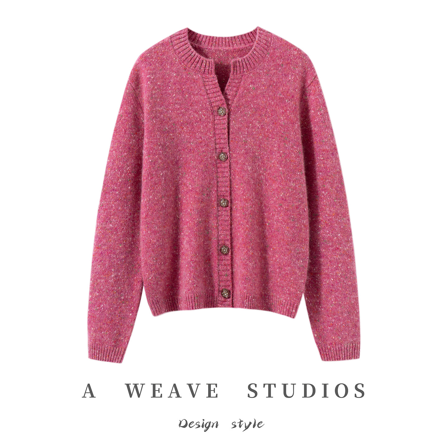 点子纱剪刀领100%纯山羊绒开衫女圆领单排扣外搭显瘦针织毛衣外套,女装/女士精品,羊绒衫,淘宝优惠券,粉丝福利购,淘宝优惠卷