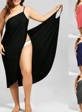 bath Towel Dress women Plus Size Beach cover up bathing suit