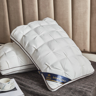 酒店五星级扭花羽丝绒枕 Luxury Hotel Bed Pillows for Sleeping