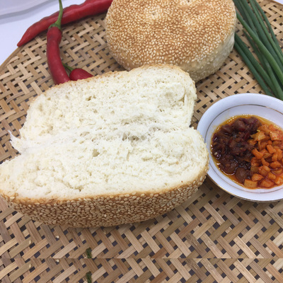 湖北天门土特产张港火烧巴芝麻烧饼一件6个包邮