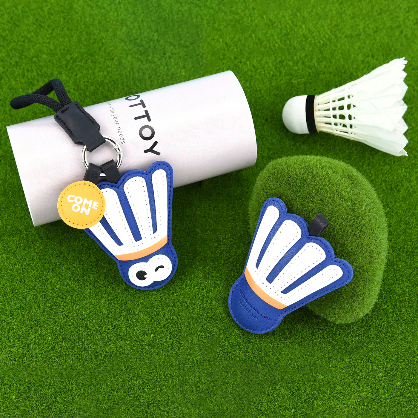 卡通可爱钥匙扣包包挂件羽毛球乒乓球钥匙圈男生背包挂饰八门虫社