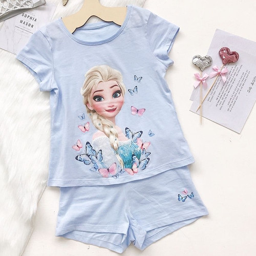 女童睡衣短袖家居服套装