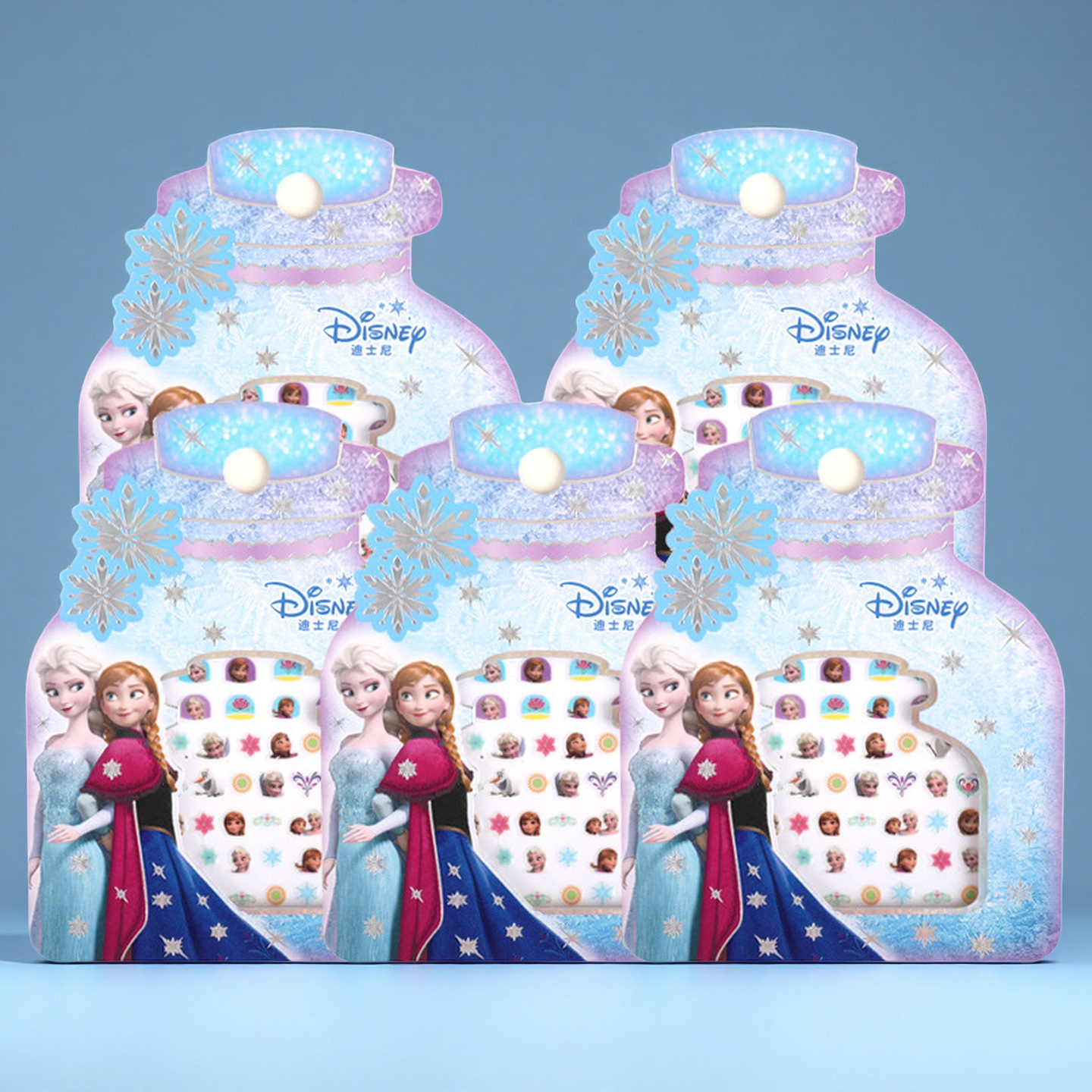 艾莎公主美甲贴5张约252贴