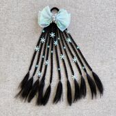 冰雪奇缘假发辫艾莎公主发圈儿童甜美发饰幼儿园编发Elsa女王头绳