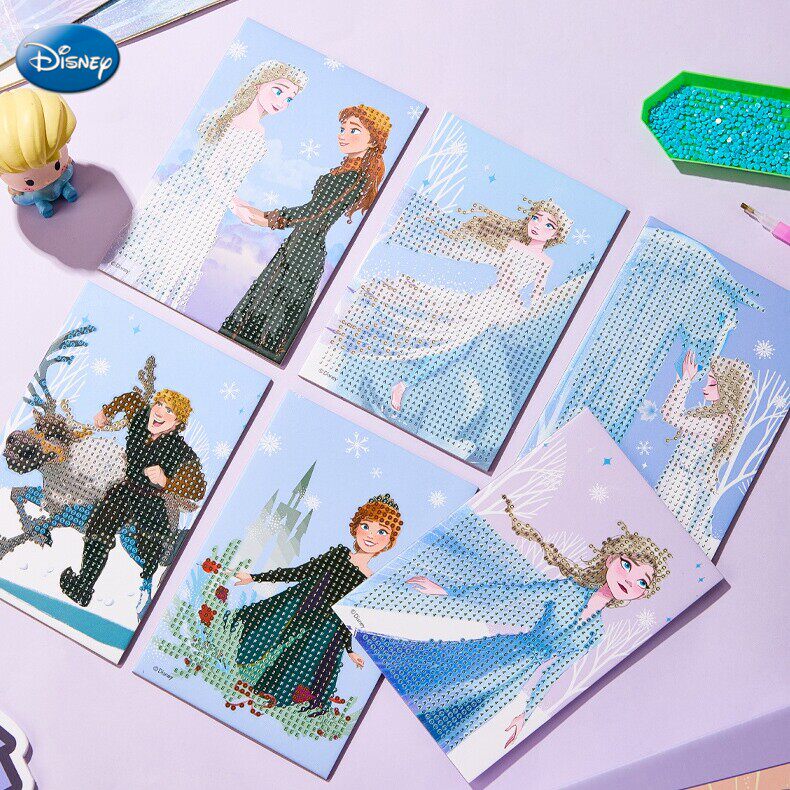 冰雪奇缘贴画艾莎公主钻石画新手工制作玩具礼物Elsa女王点钻DIY
