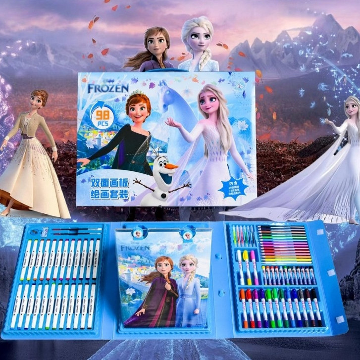 冰雪奇缘公主Elsa儿童绘画套装水彩笔艾莎女王文具开学大礼包女童