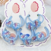 艾莎公主发绳冰雪奇缘头绳扎头发高弹力发圈卡通Elsa女王皮筋可爱