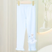 Elsa女王小学生幼儿园女童装 艾莎公主打底裤 冰雪奇缘休闲长裤 外穿