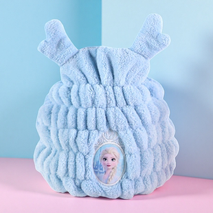 Elsa干发帽女童小学生幼儿园新吸水浴帽洗冰雪奇缘爱莎公主包头巾