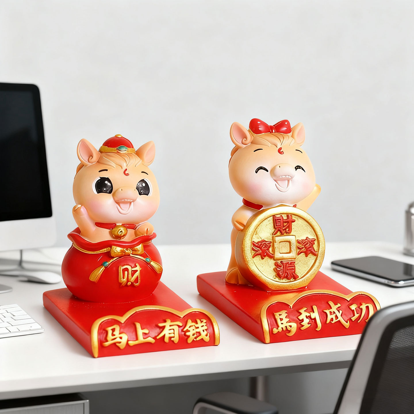 2026马年吉祥物公仔招财马手办